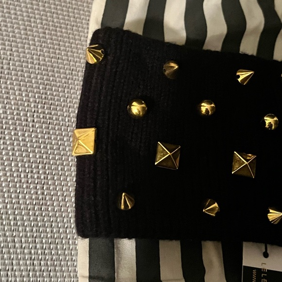 ❌ON SALE❌LELE SADOUGHI NWT AUTHENTIC JET 14K GOLD-PLATED STUDDED EAR WARMER - Picture 13 of 13